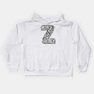 Zebra Letter Z Kids Hoodie